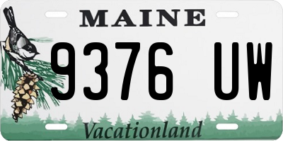 ME license plate 9376UW