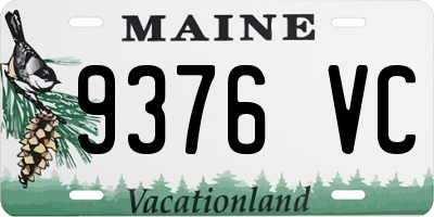 ME license plate 9376VC