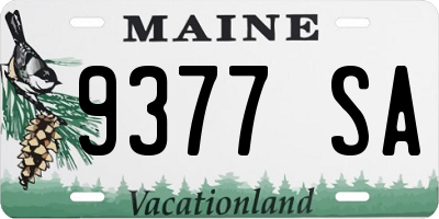 ME license plate 9377SA