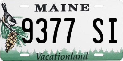 ME license plate 9377SI