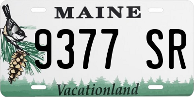 ME license plate 9377SR