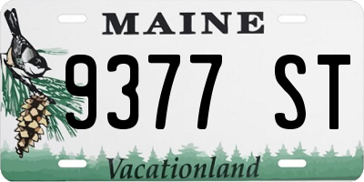 ME license plate 9377ST