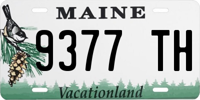 ME license plate 9377TH