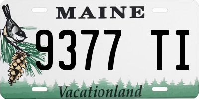 ME license plate 9377TI