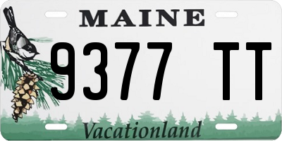 ME license plate 9377TT
