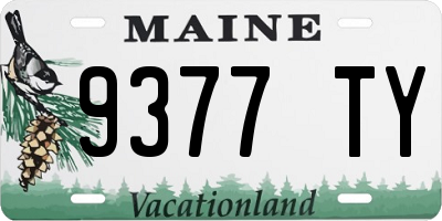 ME license plate 9377TY