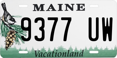 ME license plate 9377UW