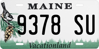 ME license plate 9378SU