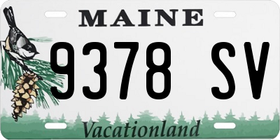 ME license plate 9378SV