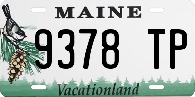 ME license plate 9378TP