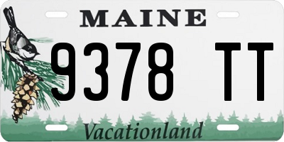 ME license plate 9378TT