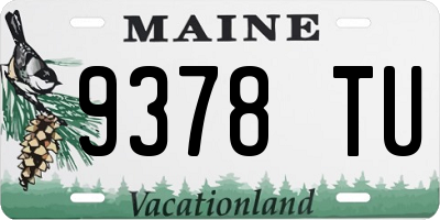 ME license plate 9378TU