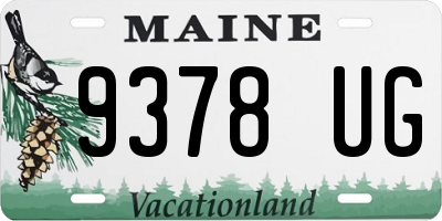 ME license plate 9378UG