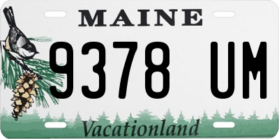ME license plate 9378UM