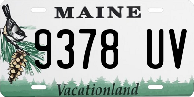 ME license plate 9378UV