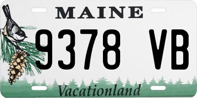 ME license plate 9378VB