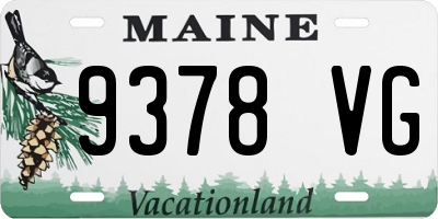 ME license plate 9378VG