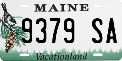 ME license plate 9379SA