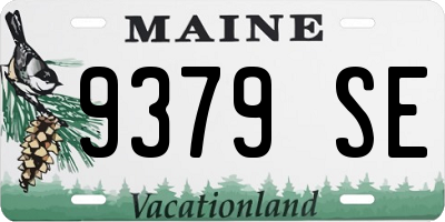 ME license plate 9379SE