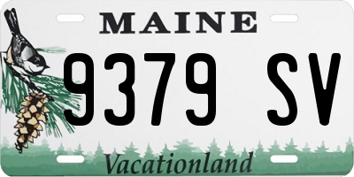 ME license plate 9379SV