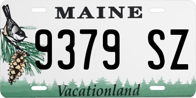 ME license plate 9379SZ