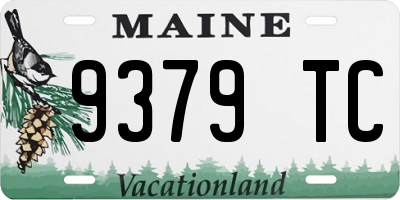 ME license plate 9379TC