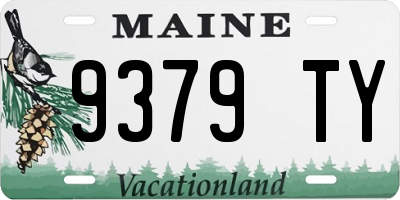 ME license plate 9379TY