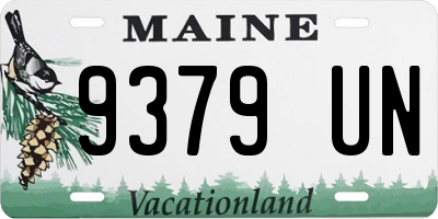 ME license plate 9379UN