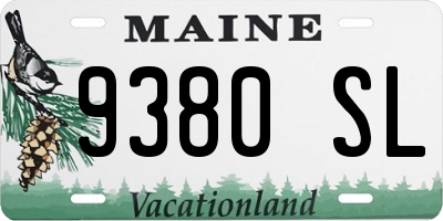 ME license plate 9380SL