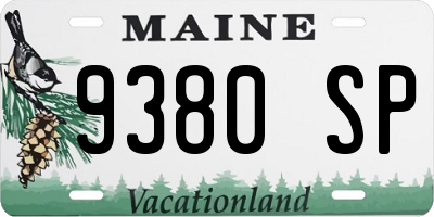 ME license plate 9380SP