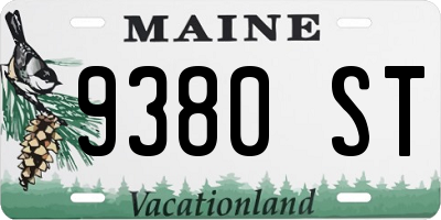 ME license plate 9380ST