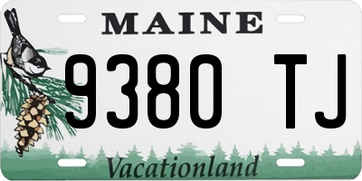 ME license plate 9380TJ