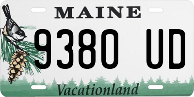 ME license plate 9380UD