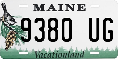 ME license plate 9380UG