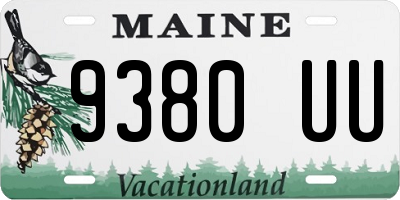 ME license plate 9380UU