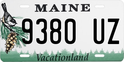 ME license plate 9380UZ