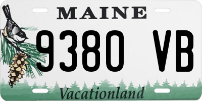 ME license plate 9380VB