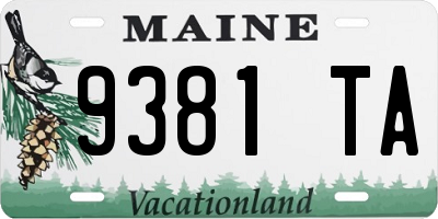 ME license plate 9381TA