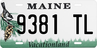 ME license plate 9381TL