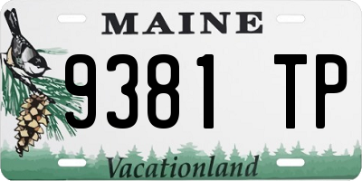 ME license plate 9381TP