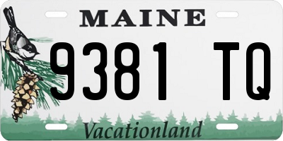ME license plate 9381TQ