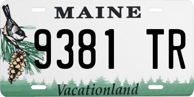 ME license plate 9381TR