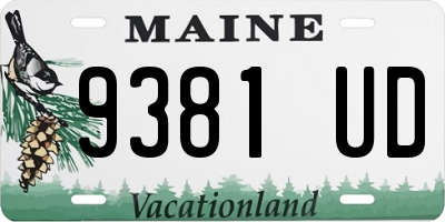 ME license plate 9381UD
