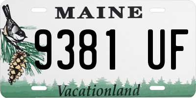 ME license plate 9381UF