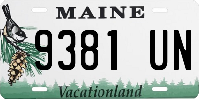 ME license plate 9381UN
