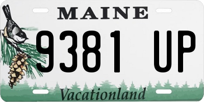 ME license plate 9381UP