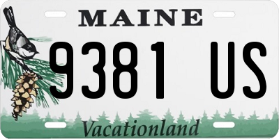 ME license plate 9381US