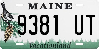 ME license plate 9381UT