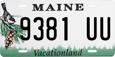 ME license plate 9381UU