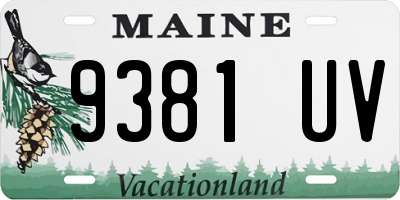 ME license plate 9381UV